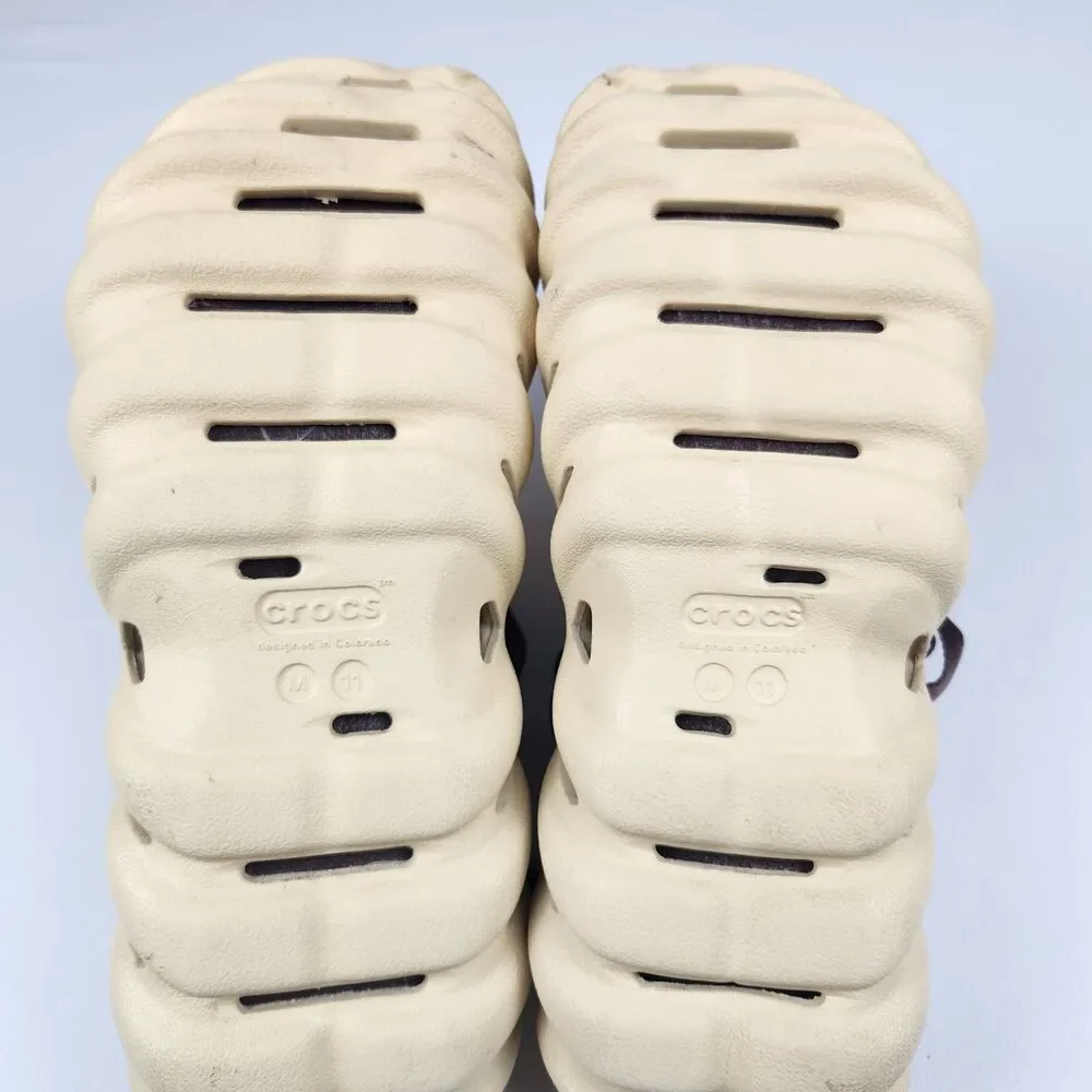 Crocs Echo Ripstop Clogs Mens 11 Sesame Exoskeleton Shroud LiteRide Gorpcore